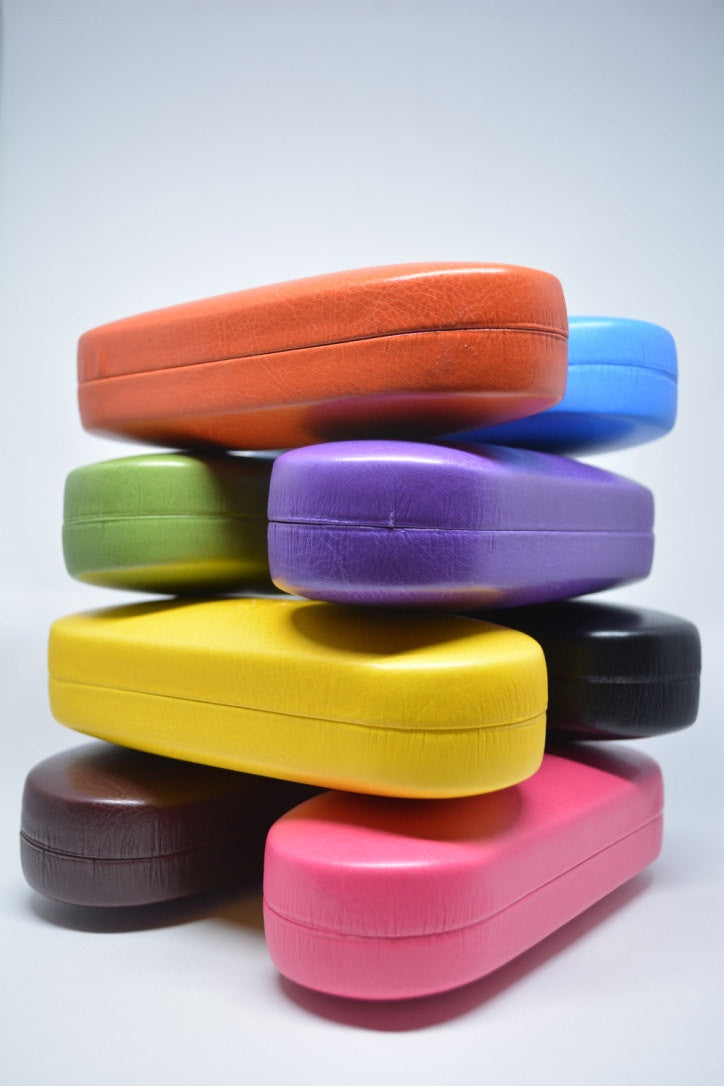 Glasses Case Hard Eyeglasses Case Leather Sunglass Case Italian Black Leather Glasses Case Gift For Him Gift For Her Made in Italy