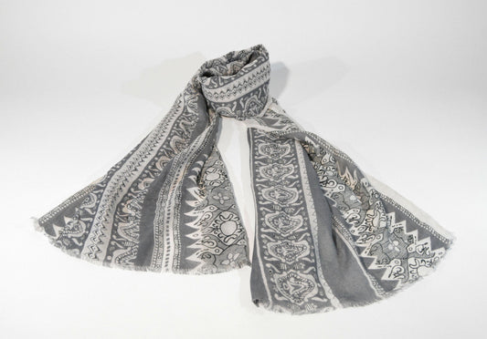 Bambu' Rayon Scarf Hand Print Scarf Hand Dyed Scarf Oblong Scarf Versatile Scarf Unisex Scarf Mens Scarf Gift For Her Gift For Him Sciarpa